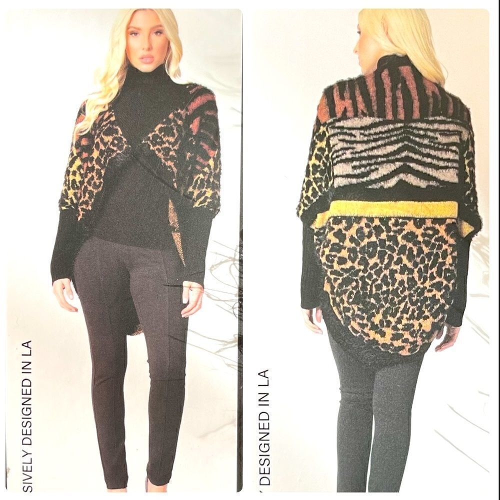NWT MAXSPORT Open Soft Fuzzy Cardigan Sz S/M